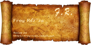 Frey Róza névjegykártya
