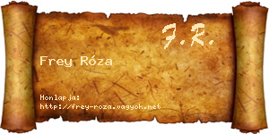 Frey Róza névjegykártya