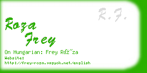 roza frey business card